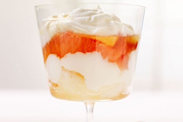 mascarpone and pink grapefruit verrines