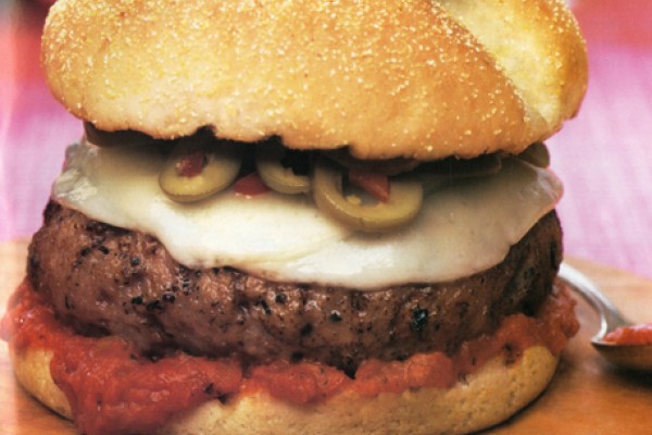 michigan veal burger with provolone