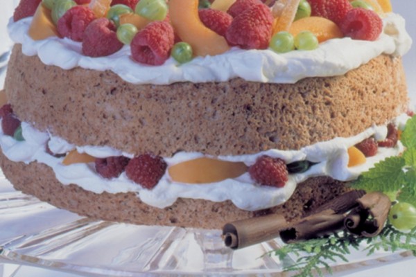 mocha angel cake with mascarpone filling