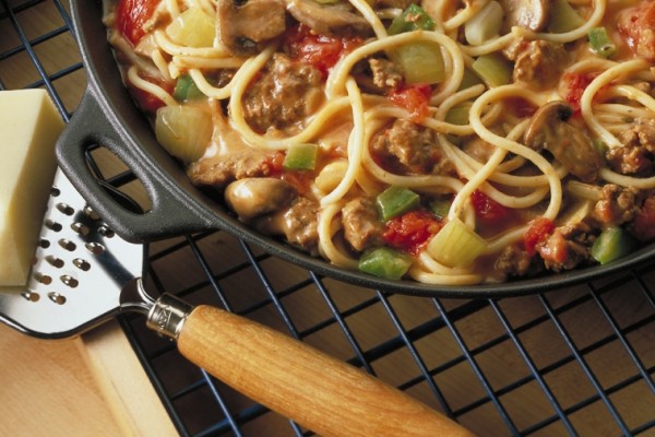 mozzarella skillet spaghetti