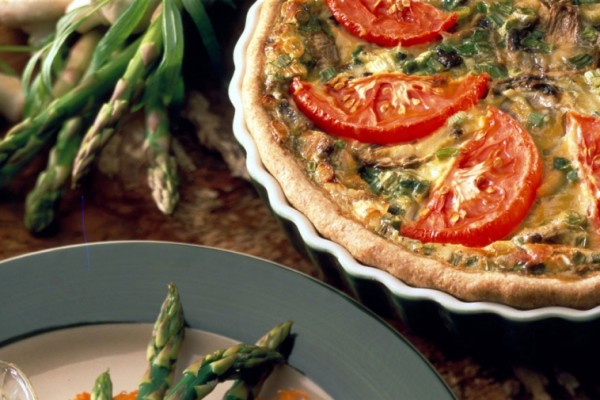 mushroom and maple whole wheat quiche