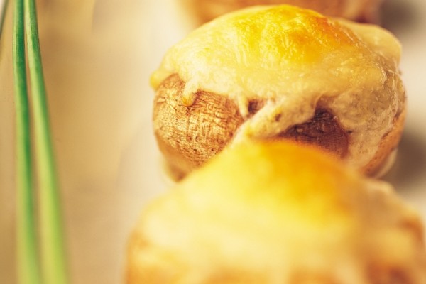 mushrooms stuffed with canadian swiss cheese