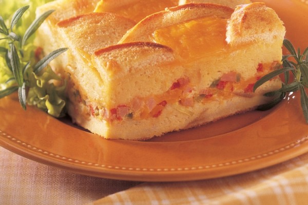 night before cheddar bagel casserole