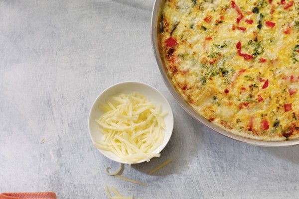 parsnip sharp cheddar and chard frittata