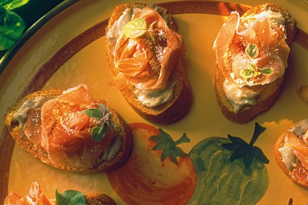 prosciutto on baguette