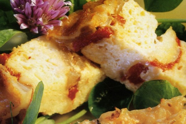 roasted red pepper bread pudding