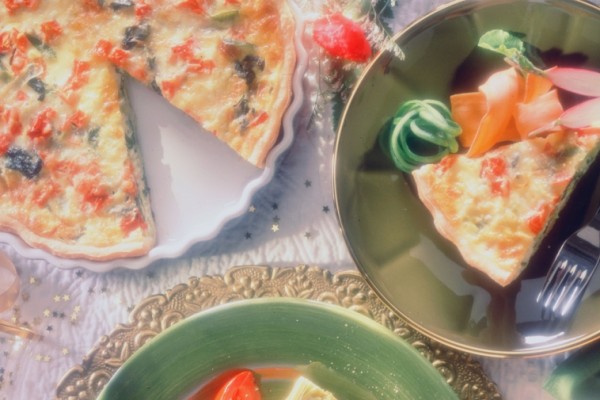 spinach and leek quiche