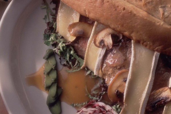 steak sandwich with brie