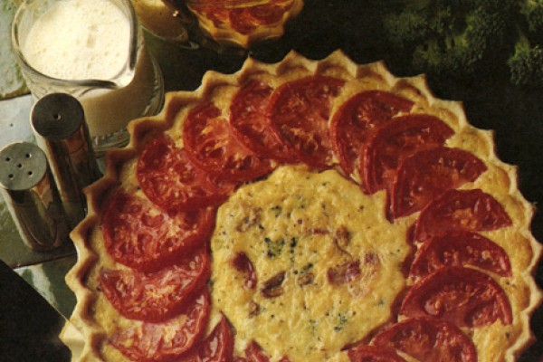tomato and broccoli quiche
