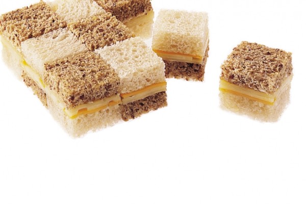 triple cheese checkerboard sandwich