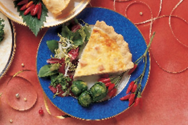 turkey flan with cheese and leeks