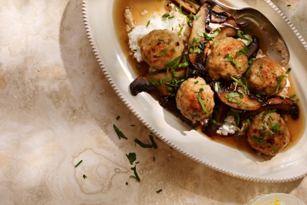 veal polpette with provolone and ricotta