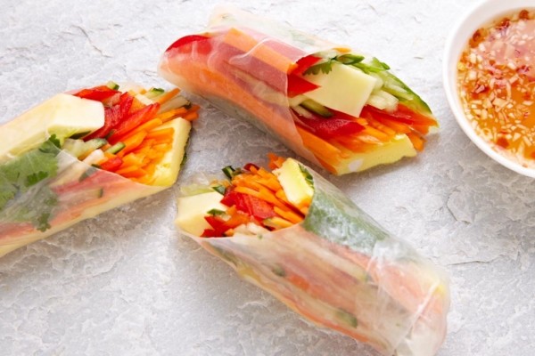 veggie cheddar spring rolls