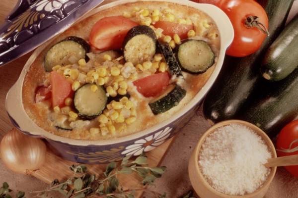 zucchini corn and tomatoes