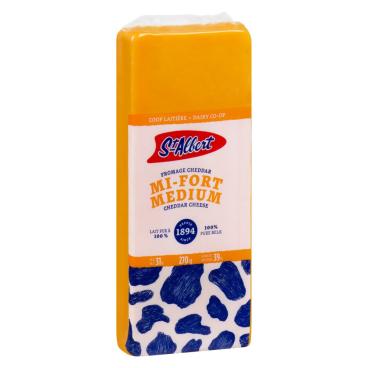 St-Albert Medium Coloured Cheddar 270g