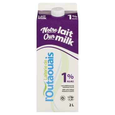 Laiterie de l'Outaouais Partly Skimmed Milk 1% M.F.  2L