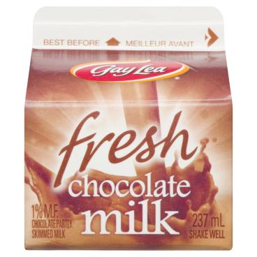 Gay Lea Partly Skimmed Chocolate Milk 1% M.F. 237ml
