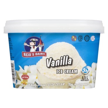 Reid's Dairy Vanilla Ice Cream 1.5L