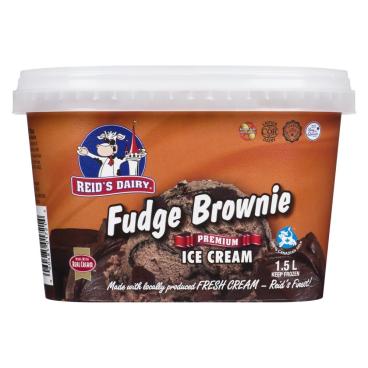 Reid's Dairy Fudge Brownie Premium Ice Cream 1.5L