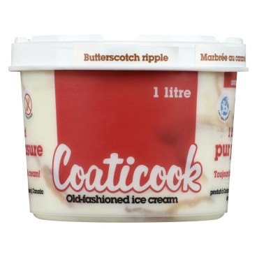 Coaticook Butterscotch Ripple Old-Fashioned Ice Cream 1L