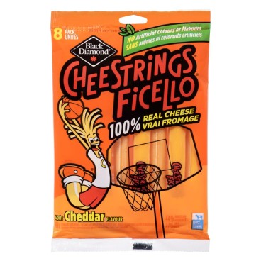 Cheestrings Coloured Cheddar Flavour Stringable Cheese 168g