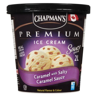 Chapman's Caramel With Salty Caramel Sauce Premium Ice Cream 2L