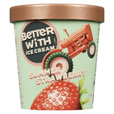 Better Acres Ice Cream Summer Strawberry Ice Cream 473ml