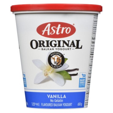 Astro® Original Balkan Yogurt Vanilla 3.25% M.F. 650g