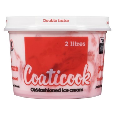 Coaticook Double Strawberry Old-Fashioned Ice Cream 2L
