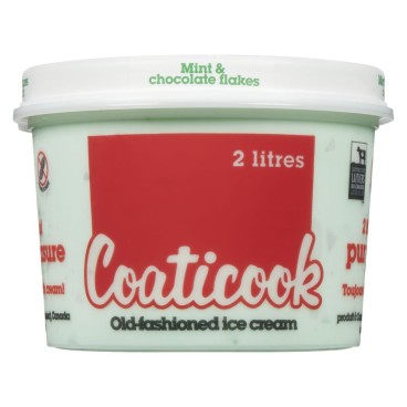 Coaticook Mint & Chocolate Flakes Old-Fashioned Ice Cream 2L