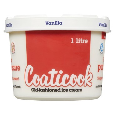 Coaticook Vanilla Old-Fashioned Ice Cream 1L