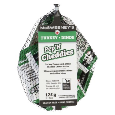 McSweeney's Turkey Pepperoni & White Cheddar Sticks 5x25g