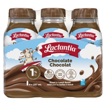 Lactantia Partly Skimmed Chocolate Milk 1% M.F. 6x237ml