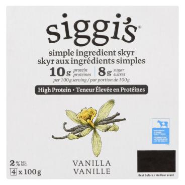 Siggi's Skyr Yogurt Vanilla 2% M.F. 4x100g