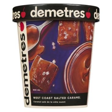Demetres West Coast Salted Caramel Ice Cream 500ml