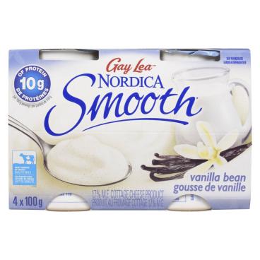 Nordica Smooth Vanilla Bean Cottage Cheese Product 1.7% M.F. 4x100g