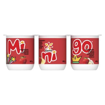 Yoplait Minigo Strawberry, Strawberry-Banana And Strawberry-Vanilla Fresh Cheese 2% M.F. 6x60g