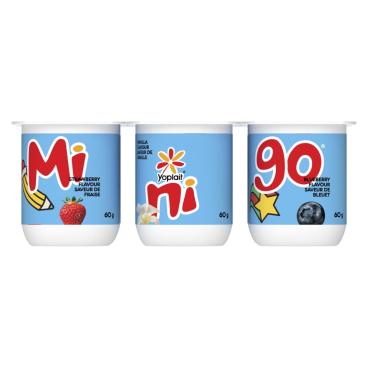 Yoplait Minigo Strawberry, Vanilla And Blueberry, Fresh Cheese 2% M.F. 6x60g