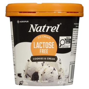 Natrel Lactose Free Cookies & Cream Ice Cream 473ml