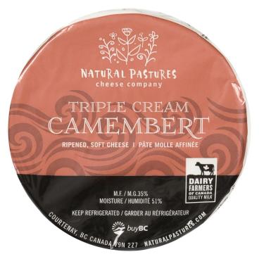 Natural Pastures Cheese Company Triple Cream Camembert RW / PV