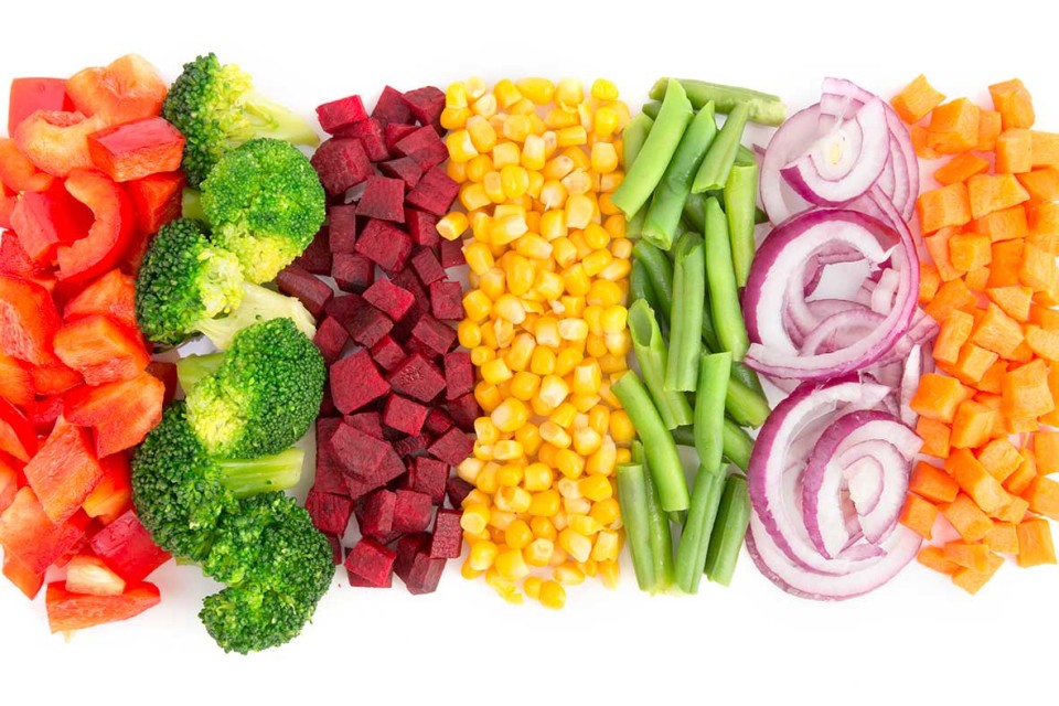 Pre-cut vegetables
