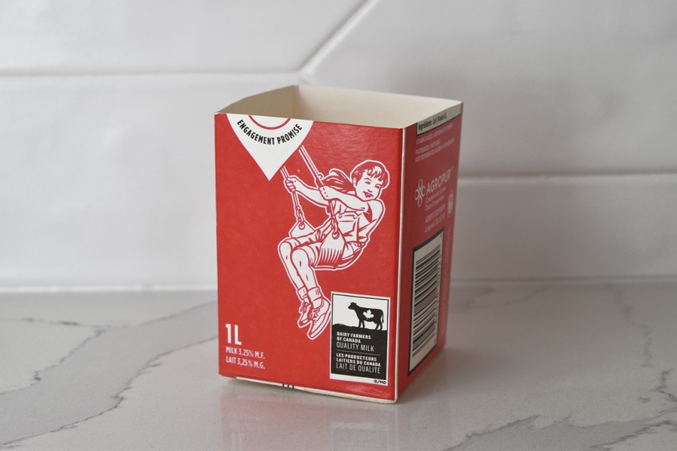 Step 1 milk carton gift boxes