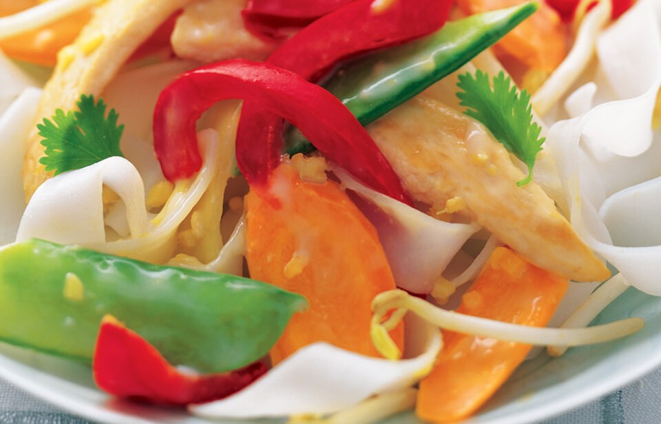 Tasty Thai chicken and noodles