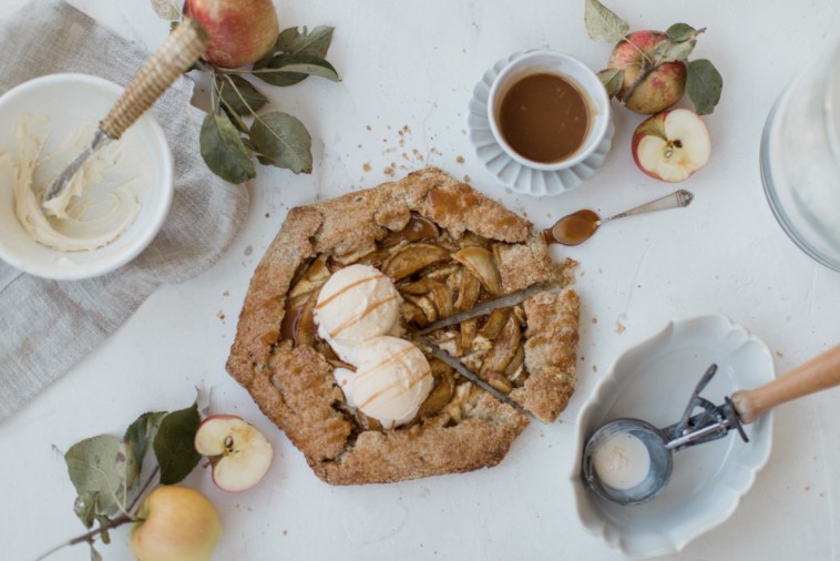 Caramel Apple Cream Cheese Galette