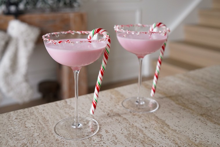 Candy Cane Cream Soda Mocktail