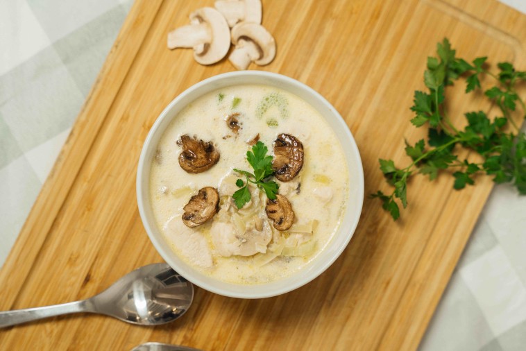 crème de poulet et légumes
