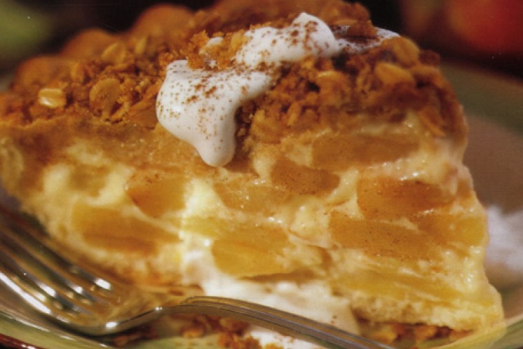 apple custard crumble pie
