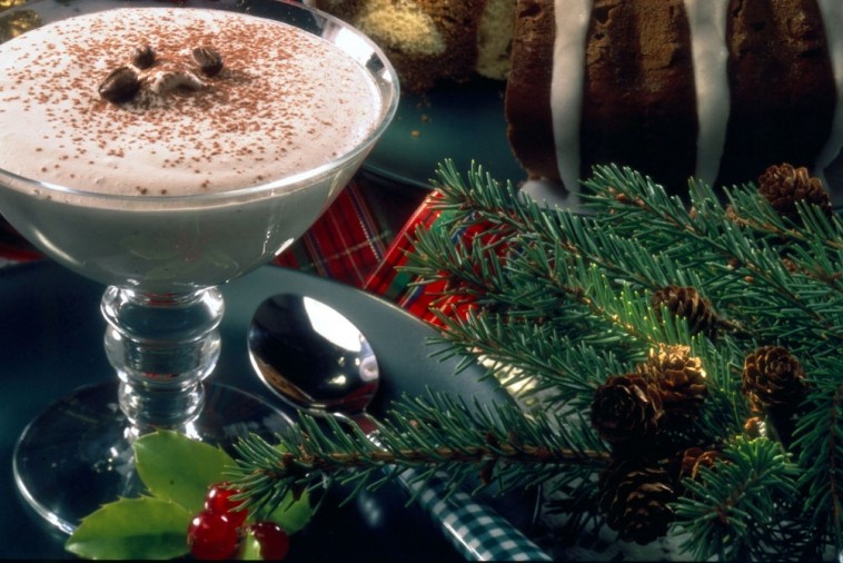 banana mousse with coffee liquor