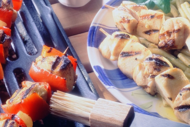 calf s sweetbread skewers hollandaise sauce