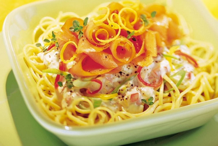 creamy linguine and smoked salmon surprise